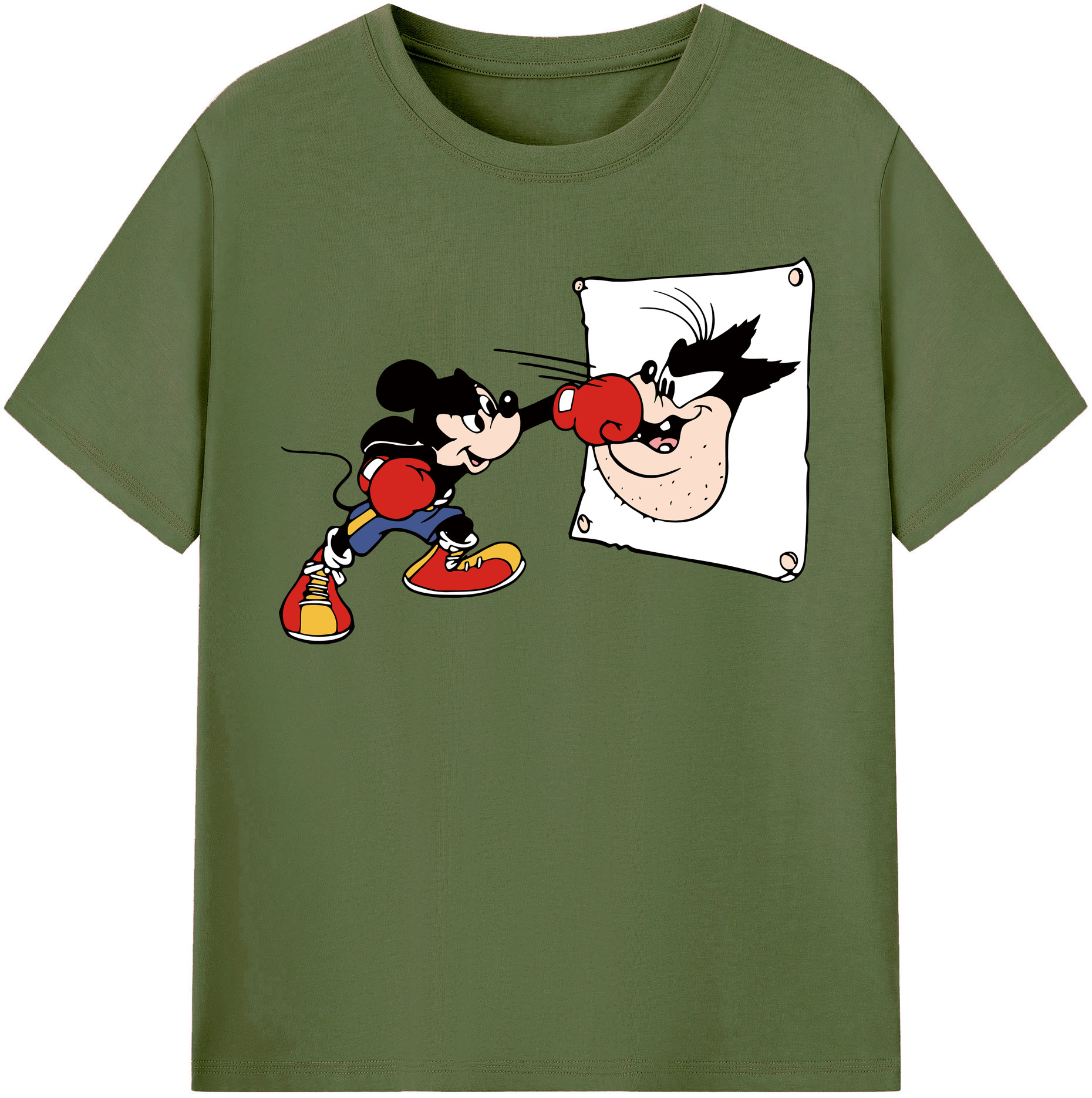 （画像用） ミッキーマウス Mickey Mouse 綿100％半袖Tシャツ（フロントプリント）